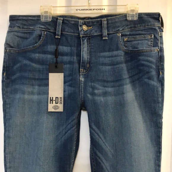 Brand NEW Harley Davidson Jeans size 34, fits size16 ladies, Great stretch - Picture 5 of 8